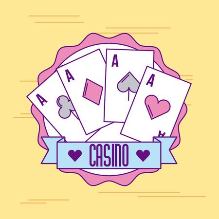 Casino bets open icon vector illustration design graphicのイラスト素材