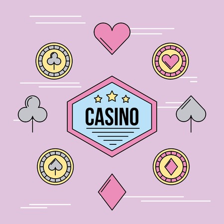 Casino bets open icon vector illustration design graphicのイラスト素材
