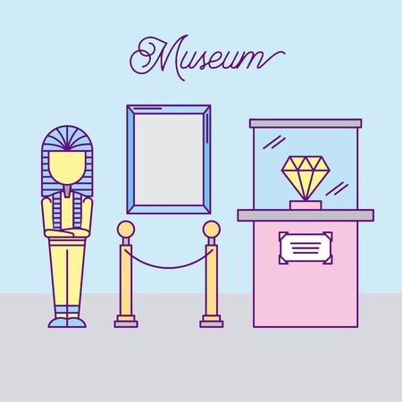 history museum advertising icon vector illustration design graphicのイラスト素材