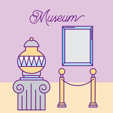 history museum advertising icon vector illustration design graphicのイラスト素材