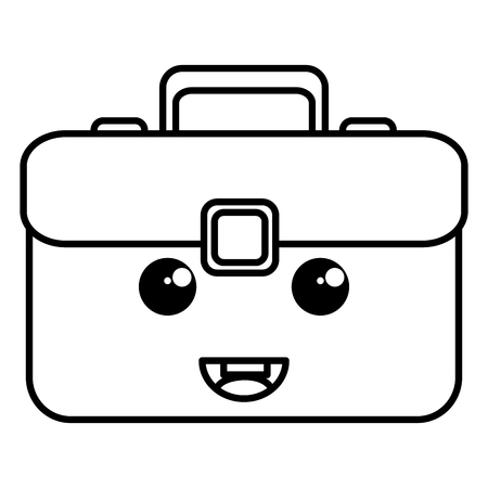 portfolio briefcase kawaii character vector illustration designのイラスト素材