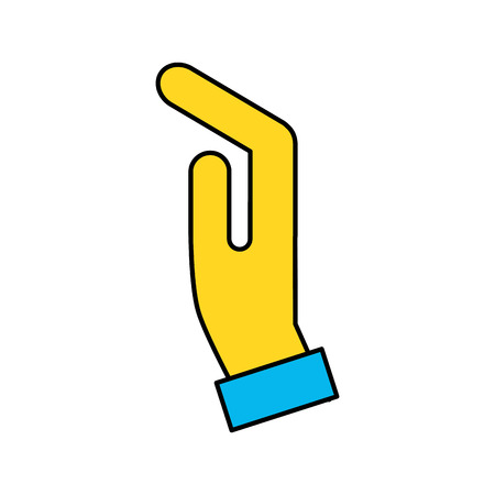 Human hand isolated icon vector illustration designのイラスト素材