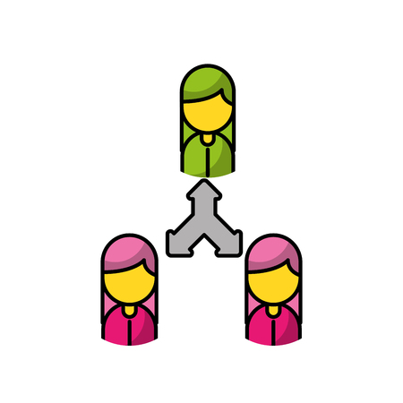 Teamwork people avatars network vector illustration designのイラスト素材