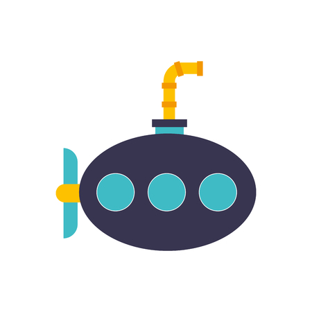Sea submarine isolated icon vector illustration designのイラスト素材