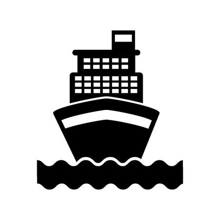 cruise boat isolated icon vector illustration designのイラスト素材
