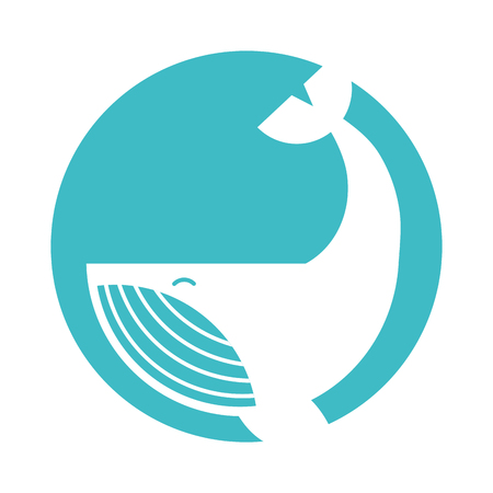 Humpback Whale isolated icon vector illustration designのイラスト素材