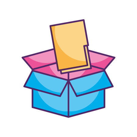 folder document in box vector illustration designのイラスト素材