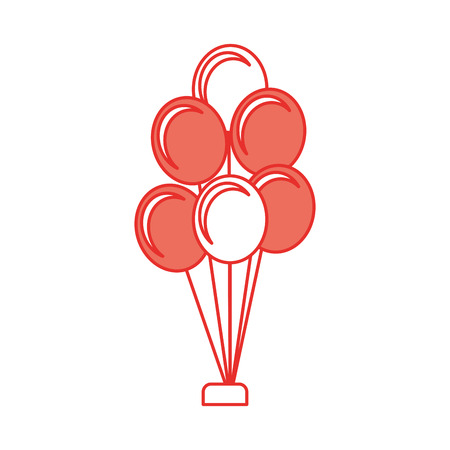 balloons party isolated icon vector illustration designのイラスト素材