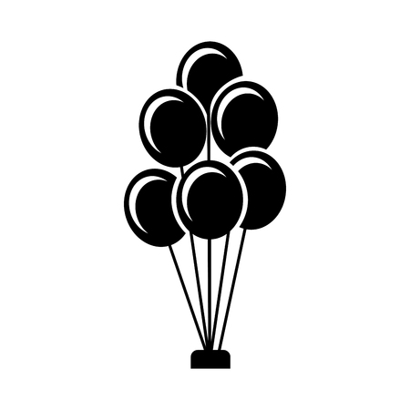 balloons party isolated icon vector illustration designのイラスト素材