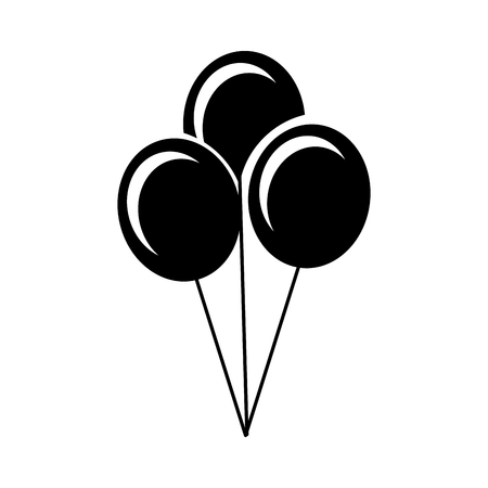 balloons party isolated icon vector illustration designのイラスト素材
