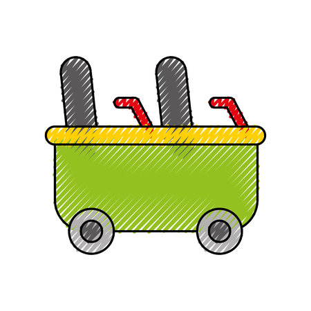 roller coaster wagon isolated icon vector illustration designのイラスト素材