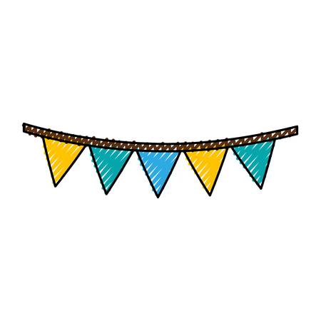 garlands carnival isolated icon vector illustration designのイラスト素材