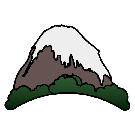 mountain peak with snow vector illustration designのイラスト素材
