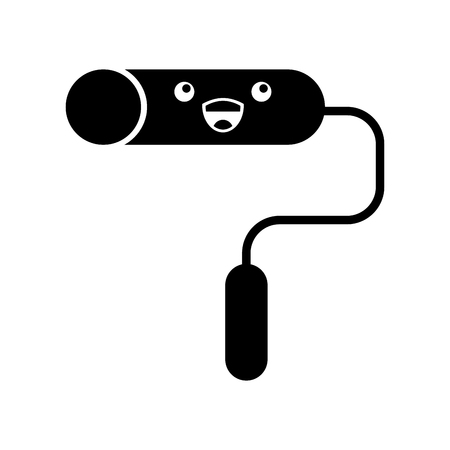 paint roller kawaii character vector illustration designのイラスト素材