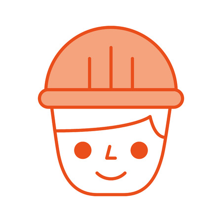 construction builder avatar character vector illustration designのイラスト素材