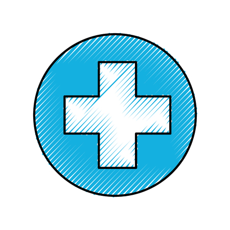 medical cross isolated icon vector illustration designのイラスト素材