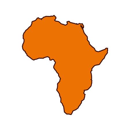africa map isolated icon vector illustration designのイラスト素材
