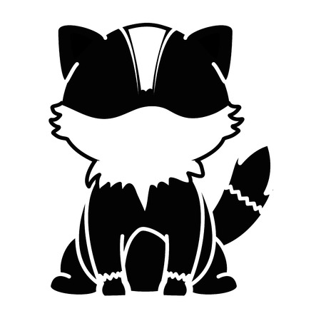 Fox animal icon over white background vector illustrationのイラスト素材