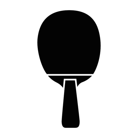 ping pong racket icon over white background vector illustrationのイラスト素材