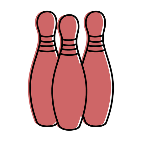 bowling pins icon over white background vector illustrationのイラスト素材