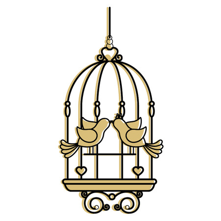 Cute couple of birdies icon vector illustration graphic designのイラスト素材