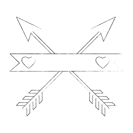 Decorative ribbon banner icon vector illustration graphic designのイラスト素材