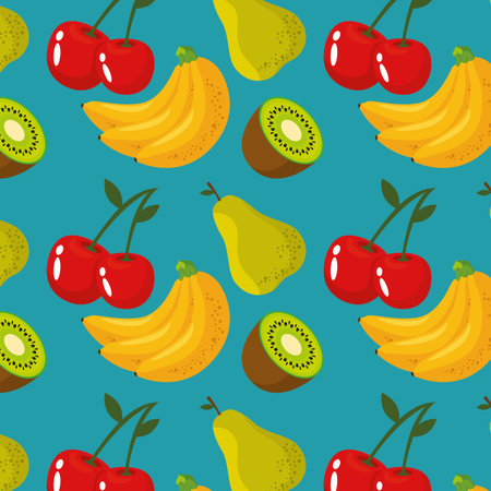 Delicious fruits background icon vector illustration graphic designのイラスト素材