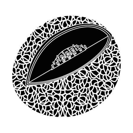 Melon delicious fruit icon vector illustration graphic designのイラスト素材
