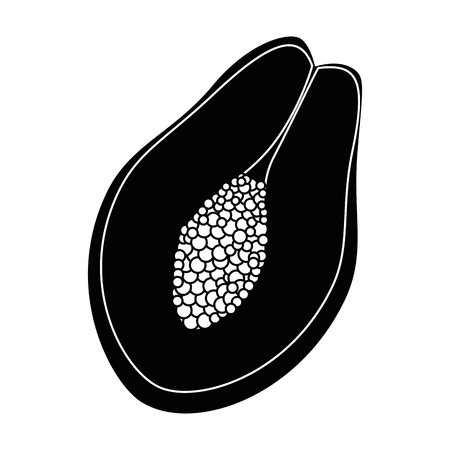 Papaya delicious fruit icon vector illustration graphic designのイラスト素材