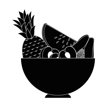 Fruits on dish icon vector illustration graphic designのイラスト素材