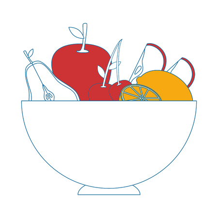 Fruits on dish icon vector illustration graphic designのイラスト素材