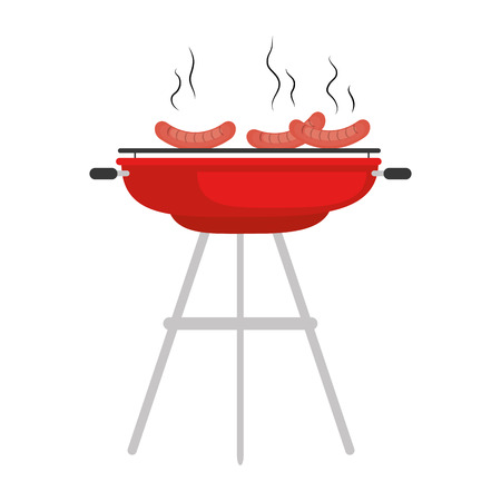 Barbeque grill sausages icon vector illustration graphic designのイラスト素材