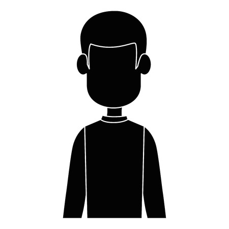 Man faceless cartoon icon vector illustration graphic designのイラスト素材