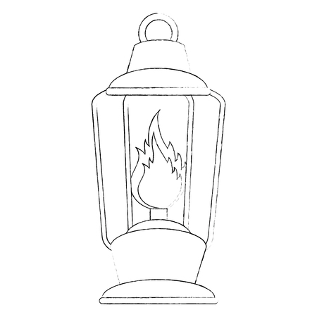Camping lamp flamme icon vector illustration graphic designのイラスト素材