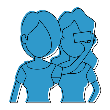People with smartphone icon vector illustration graphic designのイラスト素材