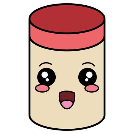 cream bottle care product character vector illustration designのイラスト素材