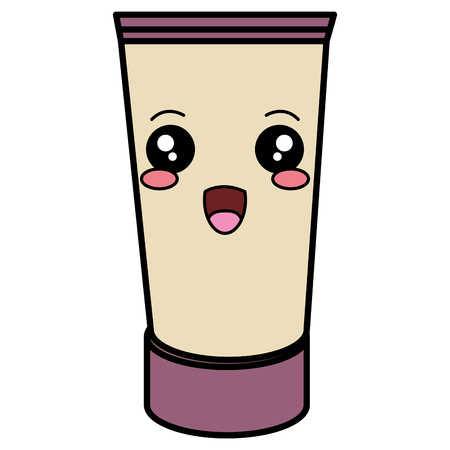cream bottle care product character vector illustration designのイラスト素材