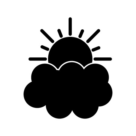 summer sun with cloud vector illustration designのイラスト素材