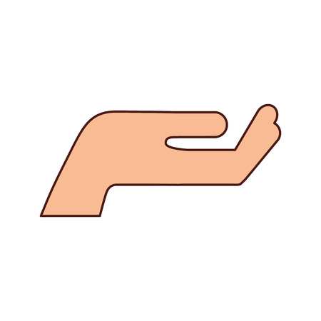 Hand asking isolated icon vector illustration designのイラスト素材