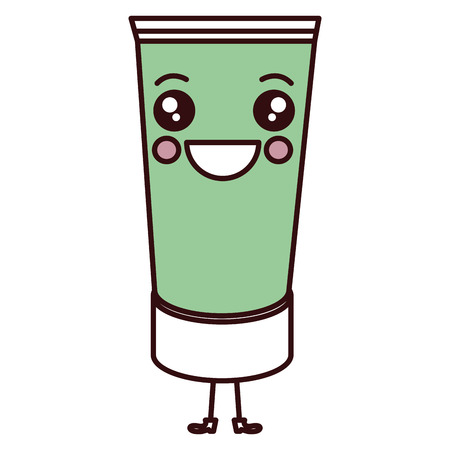 cream bottle care product character vector illustration designのイラスト素材