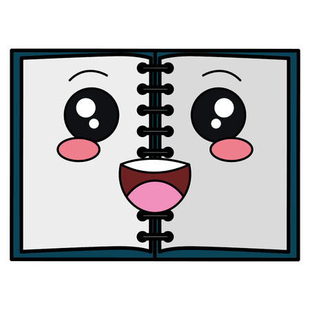notebook school   character vector illustration designのイラスト素材