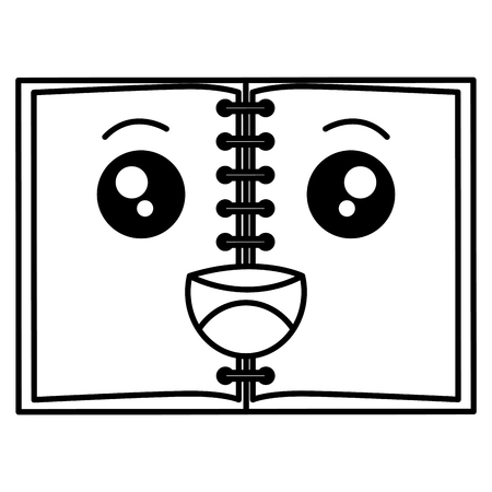 notebook school   character vector illustration designのイラスト素材