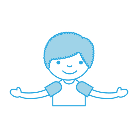 cute boy avatar character vector illustration designのイラスト素材