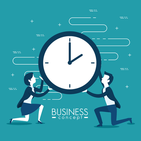 Woman and man of Business management and workforce theme Vector illustrationのイラスト素材