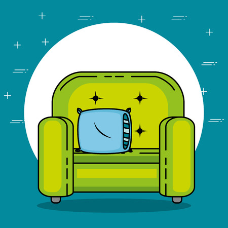 Chair of Home and furniture theme Vector illustrationのイラスト素材