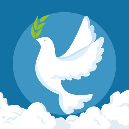 Dove of Peace and love theme Vector illustrationのイラスト素材