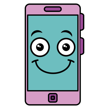 smartphone device kawaii character vector illustration designのイラスト素材