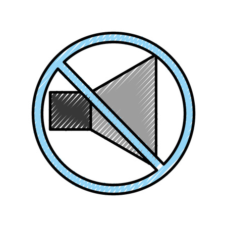 speaker sound off isolated icon vector illustration designのイラスト素材