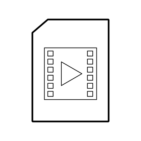 paper with media player isolated icon vector illustration designのイラスト素材