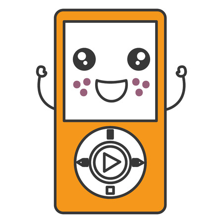 digital music player   character vector illustration designのイラスト素材